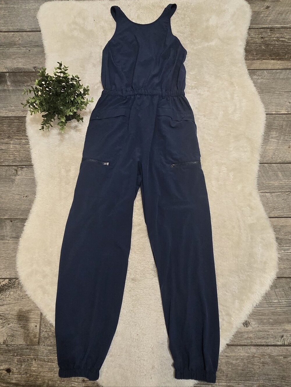Patagonia Blue Sleeveless Gorpcore Utility Activewear Streetwear Jumpsuit, M